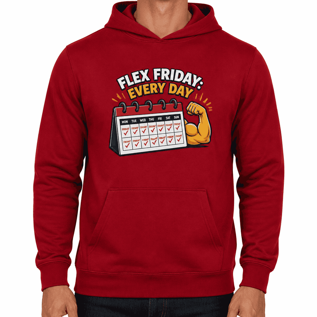 Funny Gym Hoodie - Flex Friday: Every Day