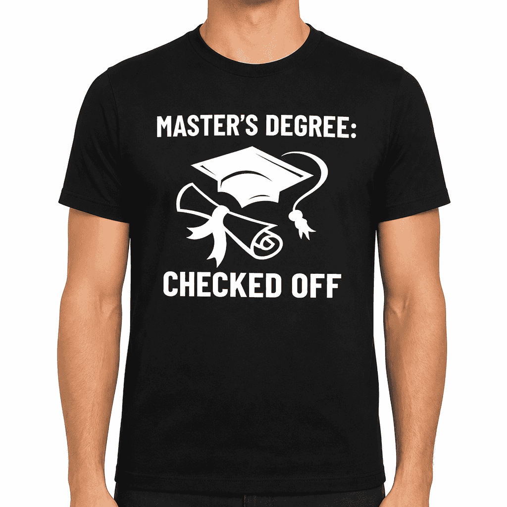 Master's Degree Checked - T-Shirt