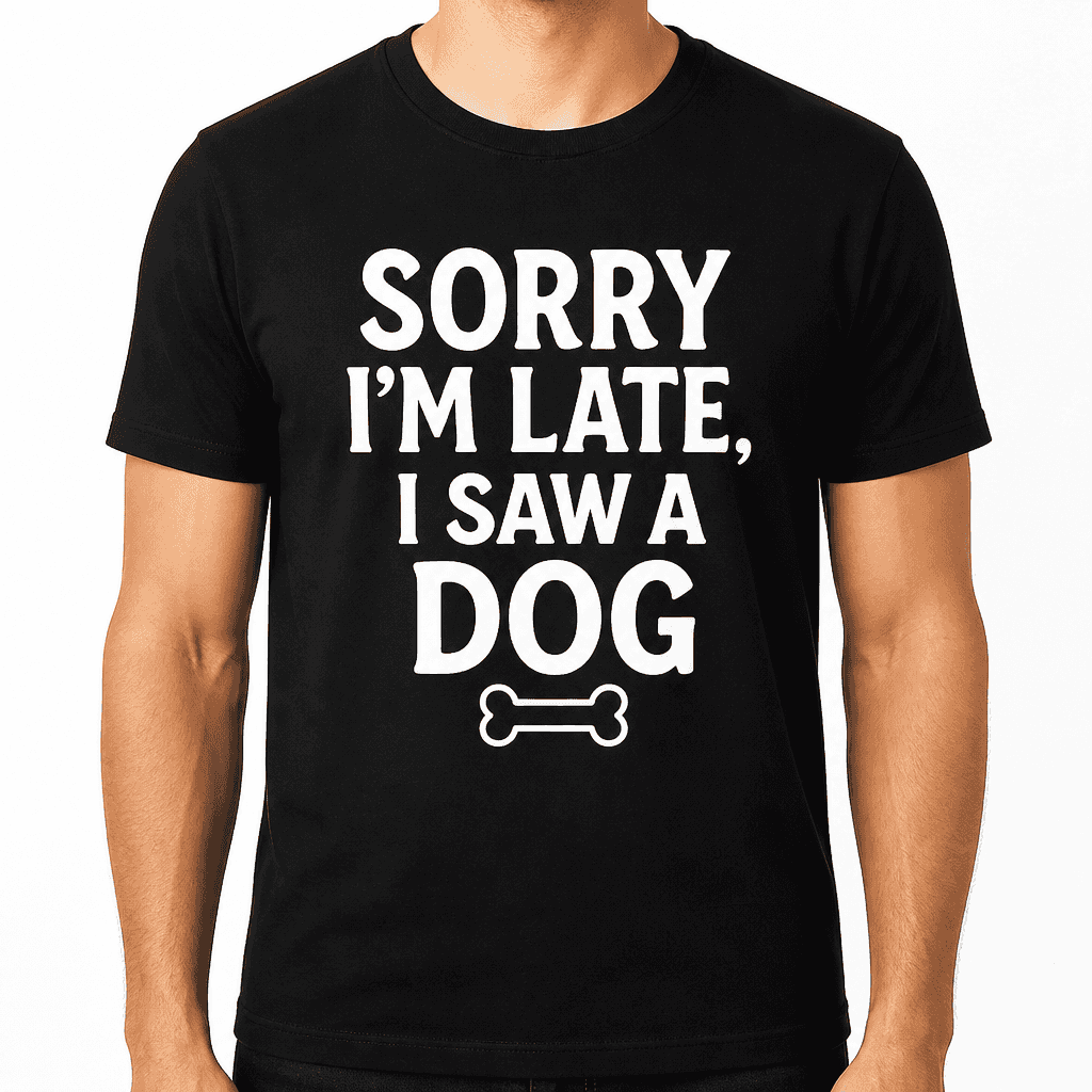 Sorry I'm Late I Saw a Dog - T-Shirt