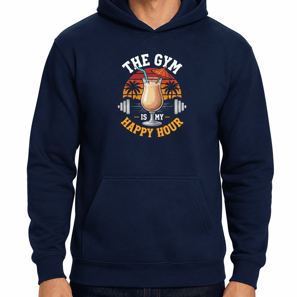 Funny Gym Hoodie - The gym is my happy hour