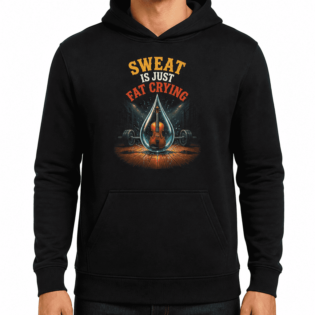 Funny Gym Hoodie - Sweat is just fat crying
