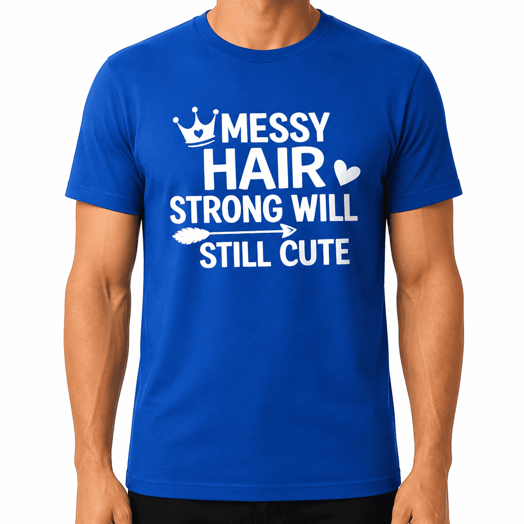 Messy Hair Still Cute - T-Shirt