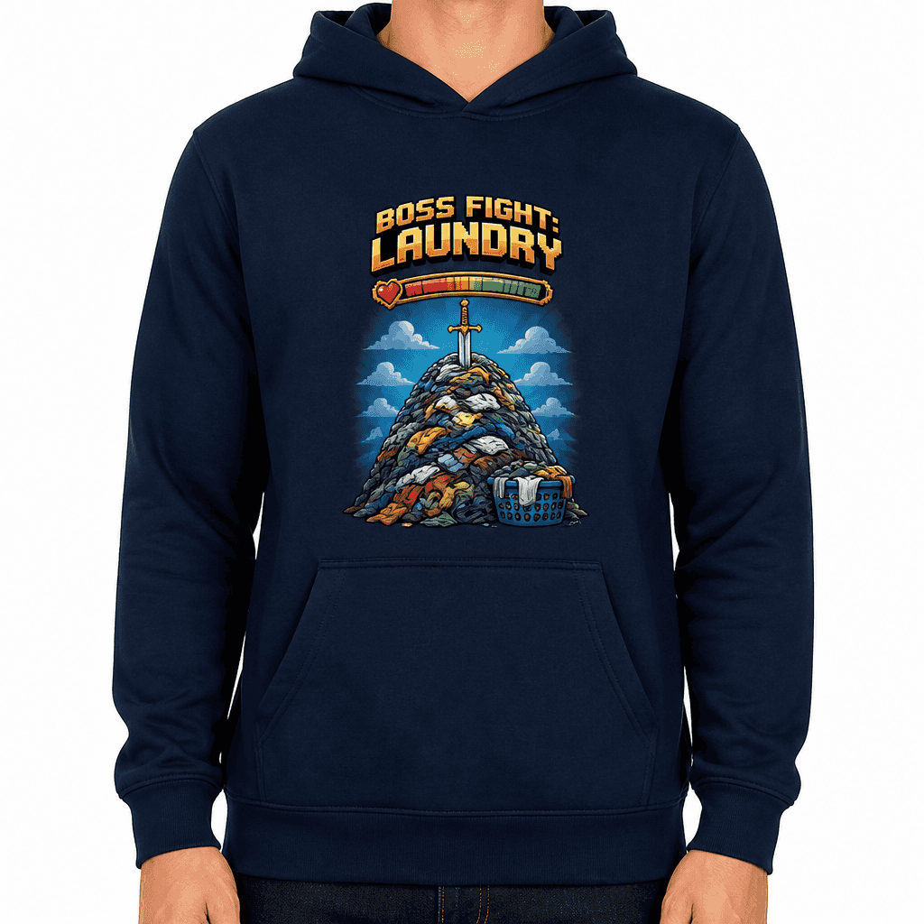 Funny Gamer Hoodie - Boss Fight: Laundry