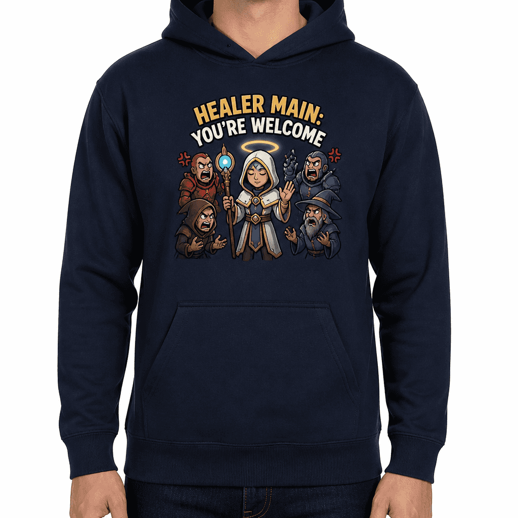 Funny Gamer Hoodie - Healer main: you're welcome