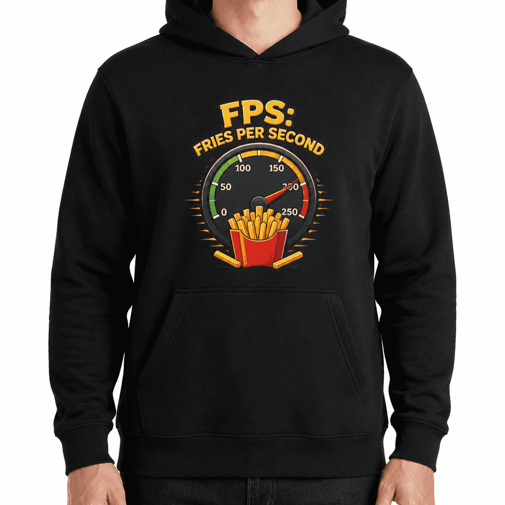 Funny Gamer Hoodie - FPS: Fries per second
