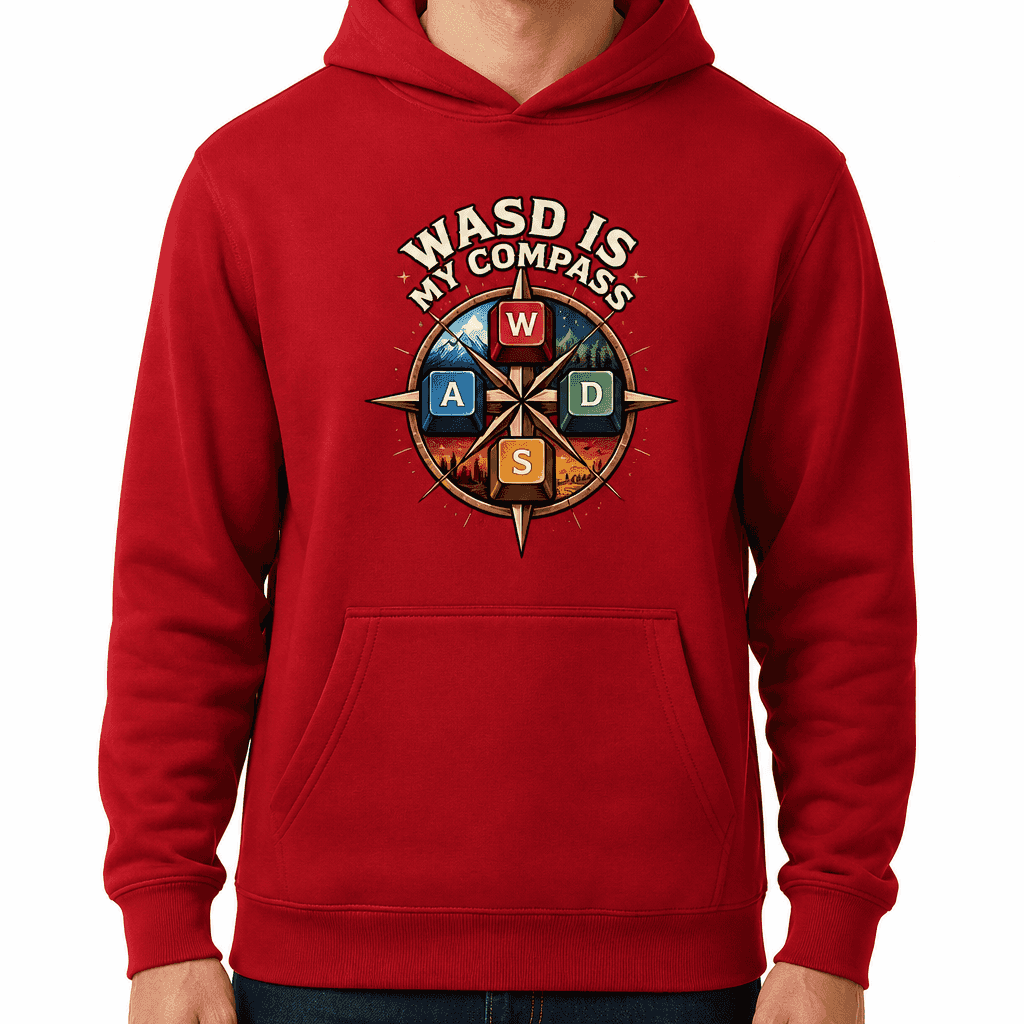 Funny Gamer Hoodie - WASD is my compass