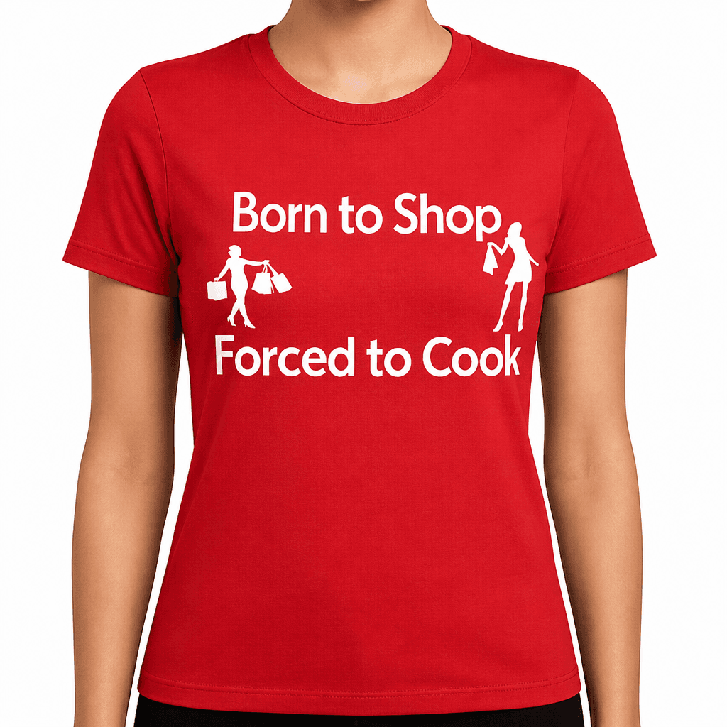 Born to Shop Forced to Cook - T-Shirt