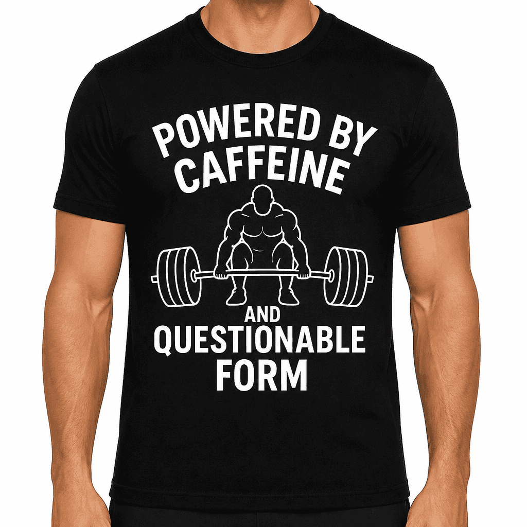 Powered by Caffeine and Questionable Form T-Shirt