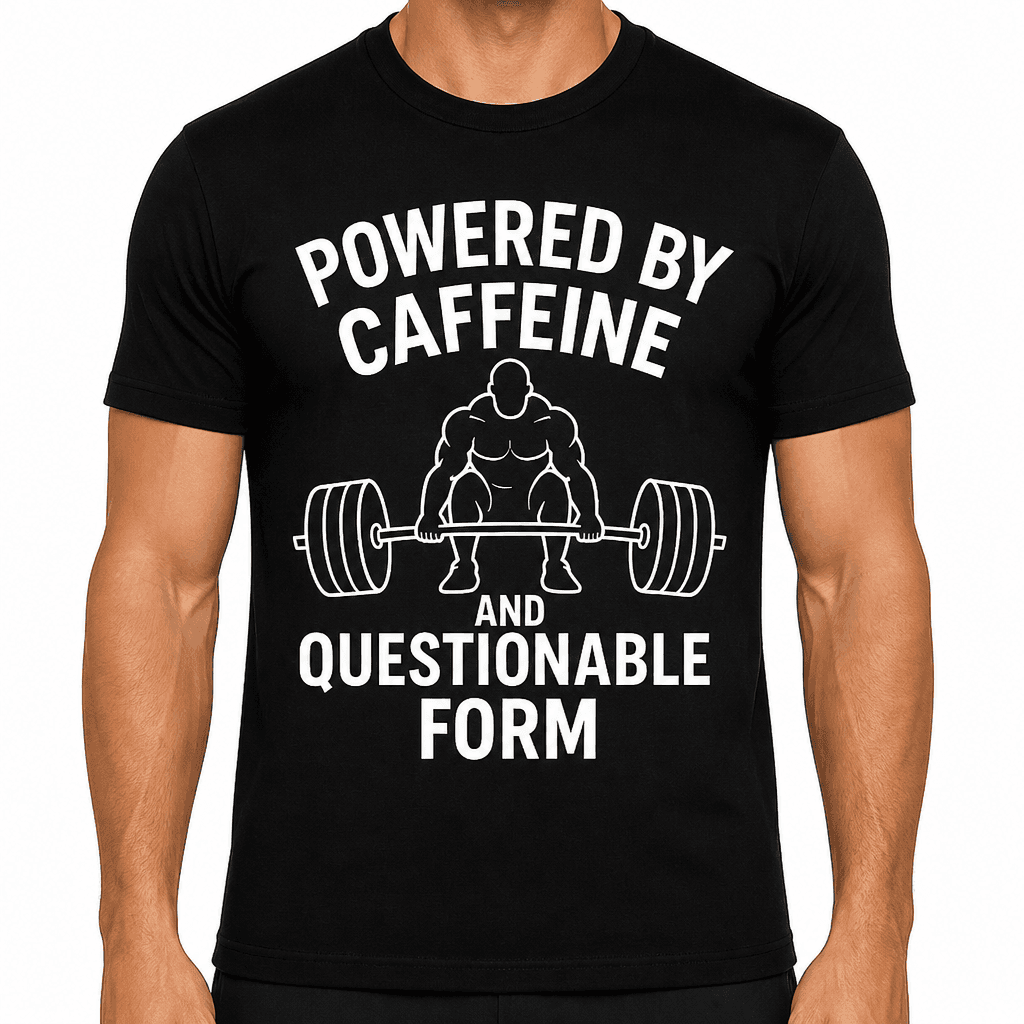 Powered by Caffeine and Questionable Form T-Shirt