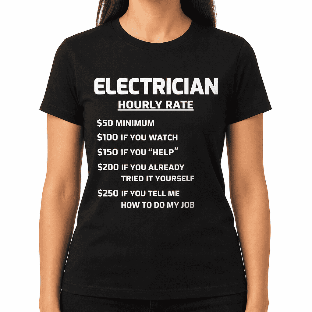Electrician Hourly Rate - T-Shirt