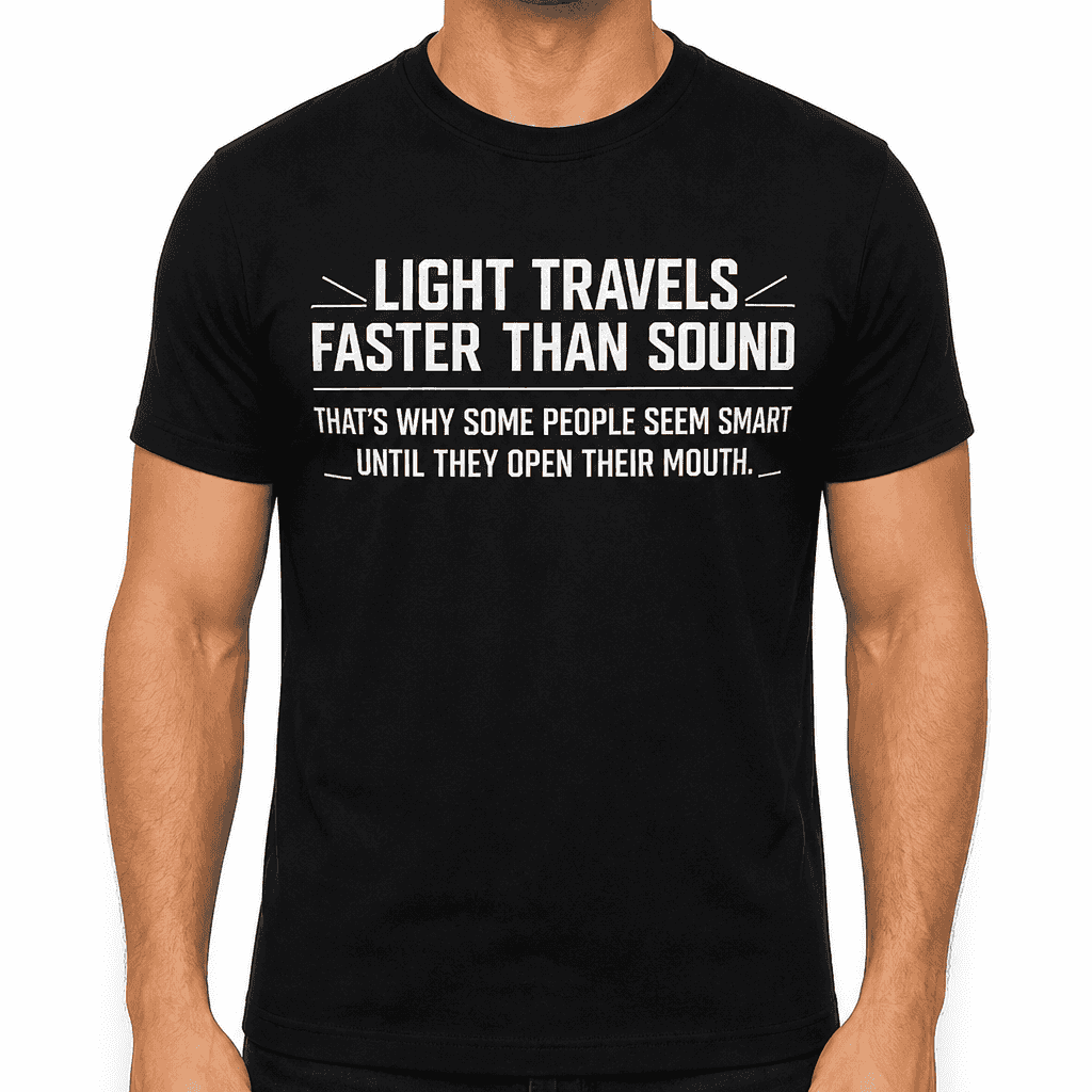 LIGHT TRAVELS FASTER - T-Shirt