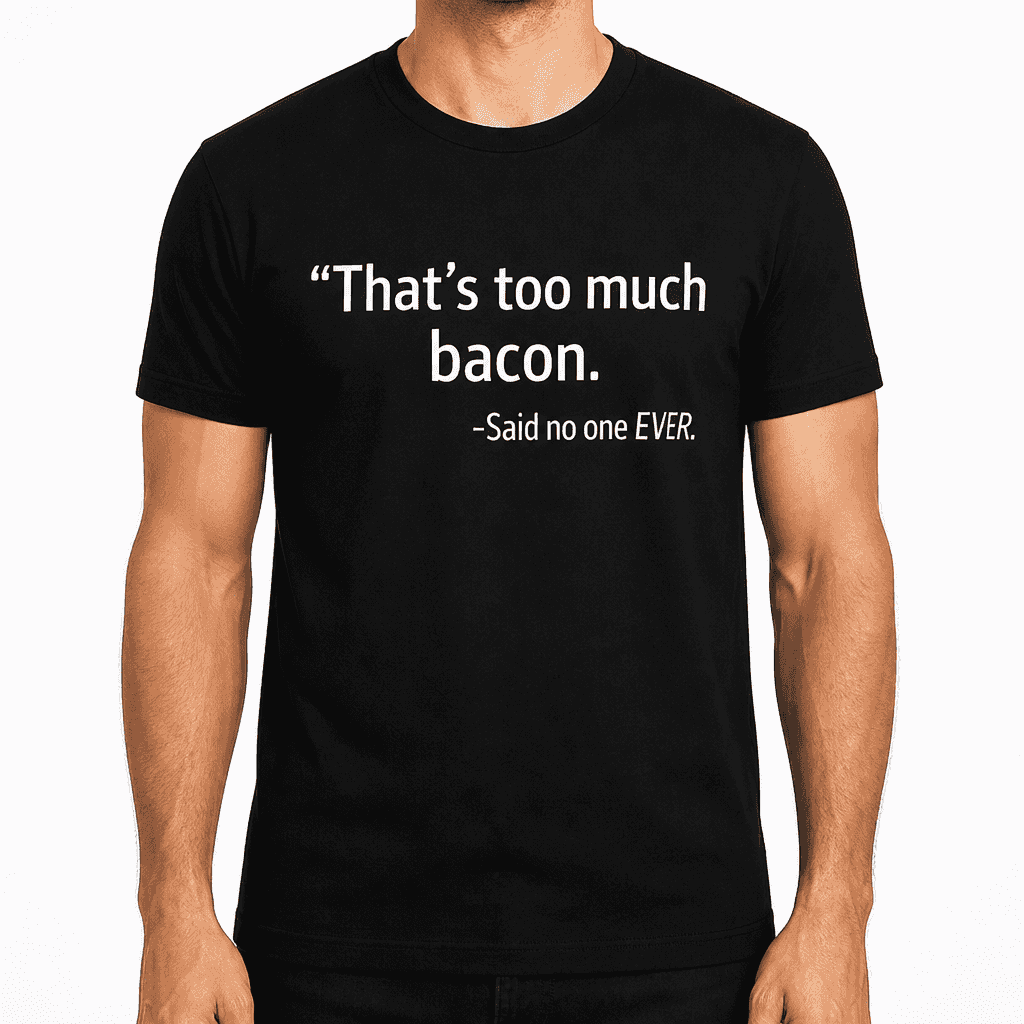 Too Much Bacon (Said No One Ever) - T-Shirt