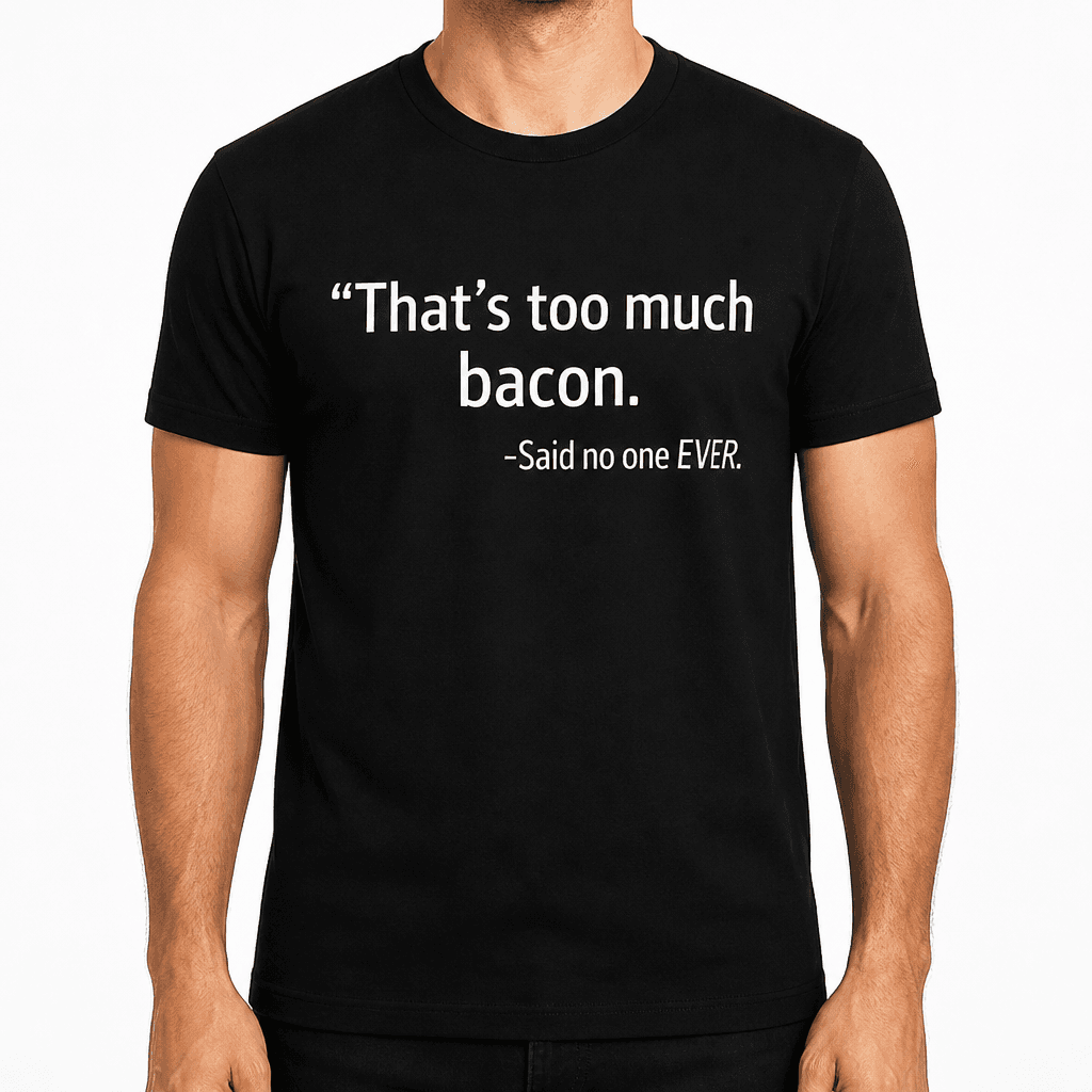 Too Much Bacon (Said No One Ever) - T-Shirt