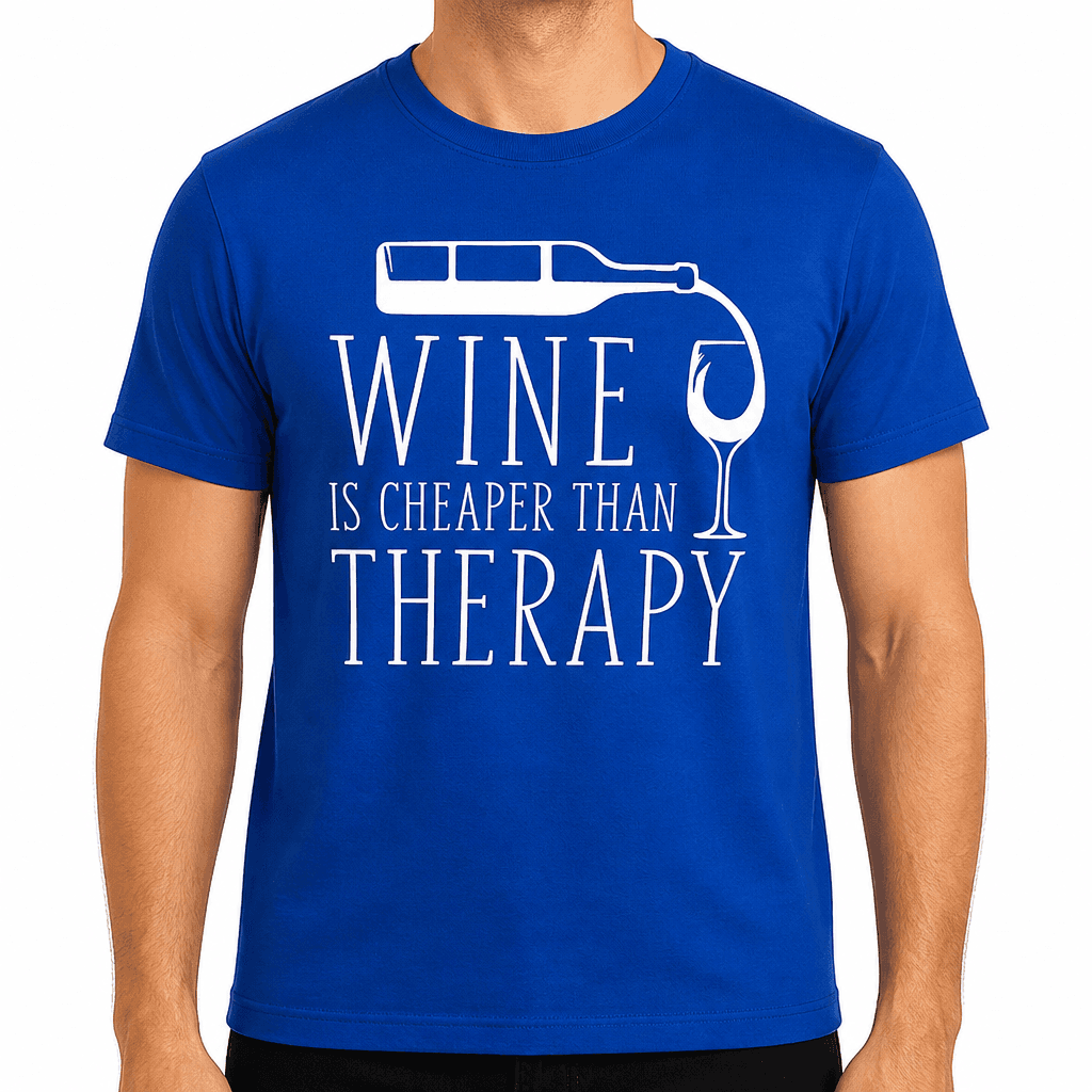 WINE IS CHEAPER THAN THERAPY - T-Shirt