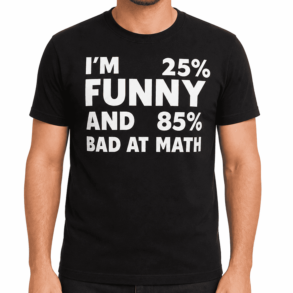 I'M 25% FUNNY AND 85% BAD AT MATH - T-Shirt