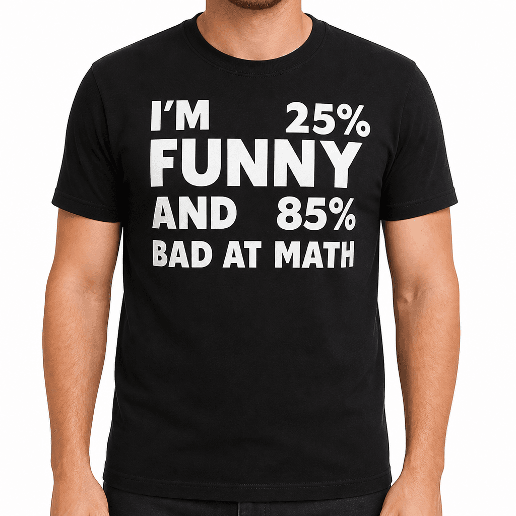 I'M 25% FUNNY AND 85% BAD AT MATH - T-Shirt