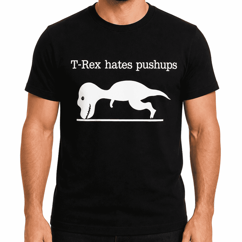 T-Rex hates pushups - T-Shirt