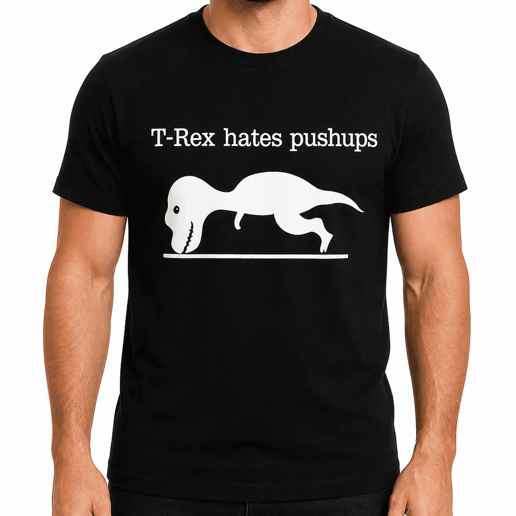 T-Rex hates pushups - T-Shirt