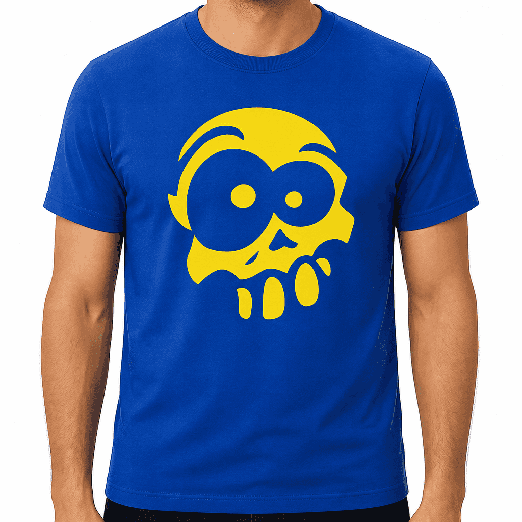 Yellow Skull Big Laughs - T-Shirt