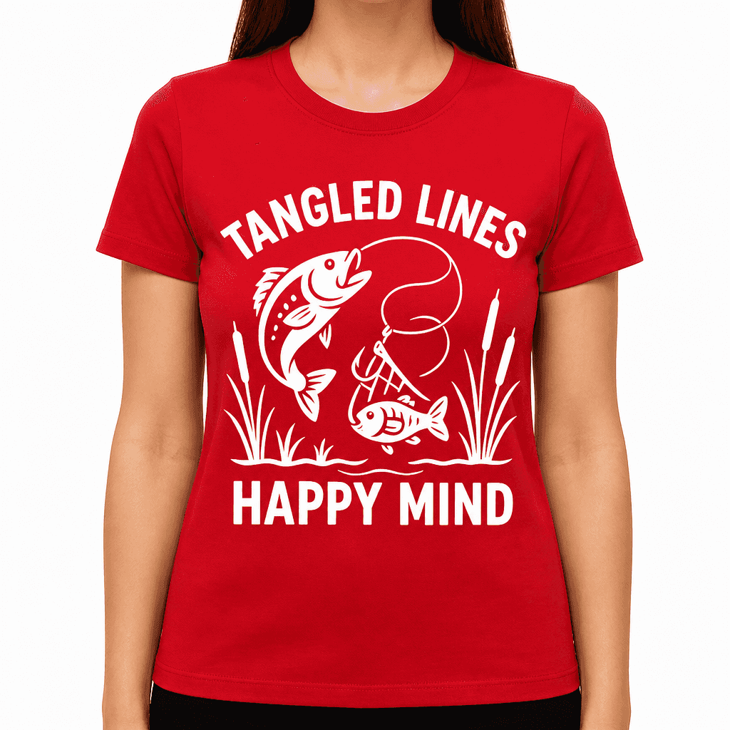 Tangled Lines Happy Mind T-Shirt
