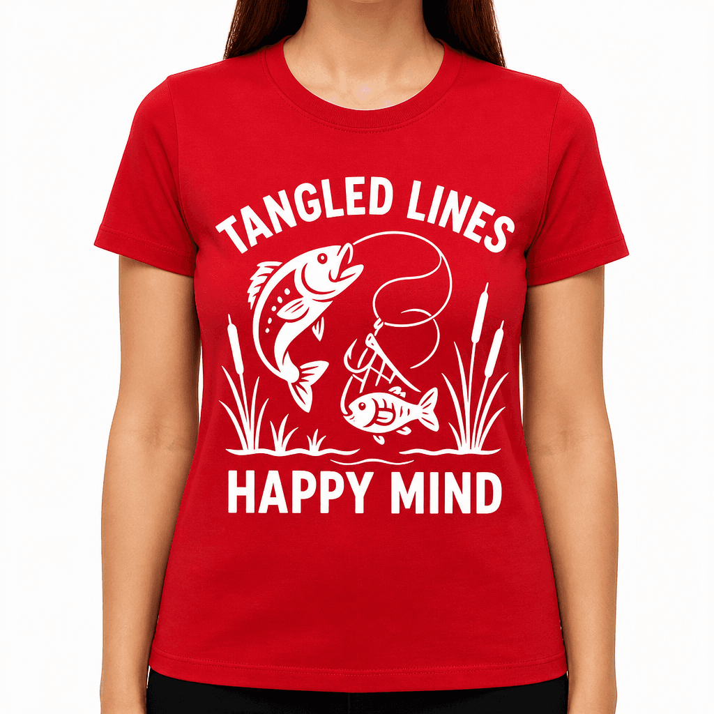 Tangled Lines Happy Mind T-Shirt