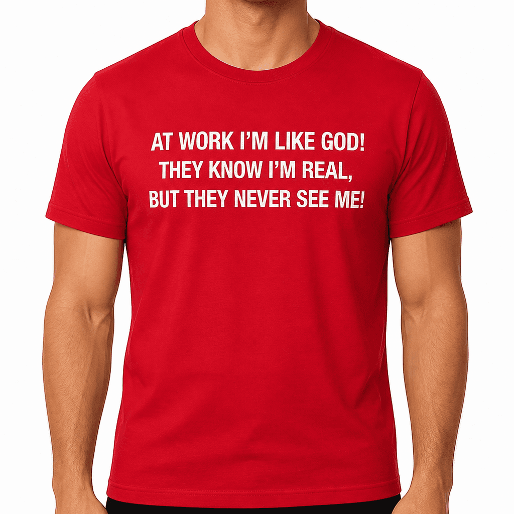 At Work I'm Like God - T-Shirt