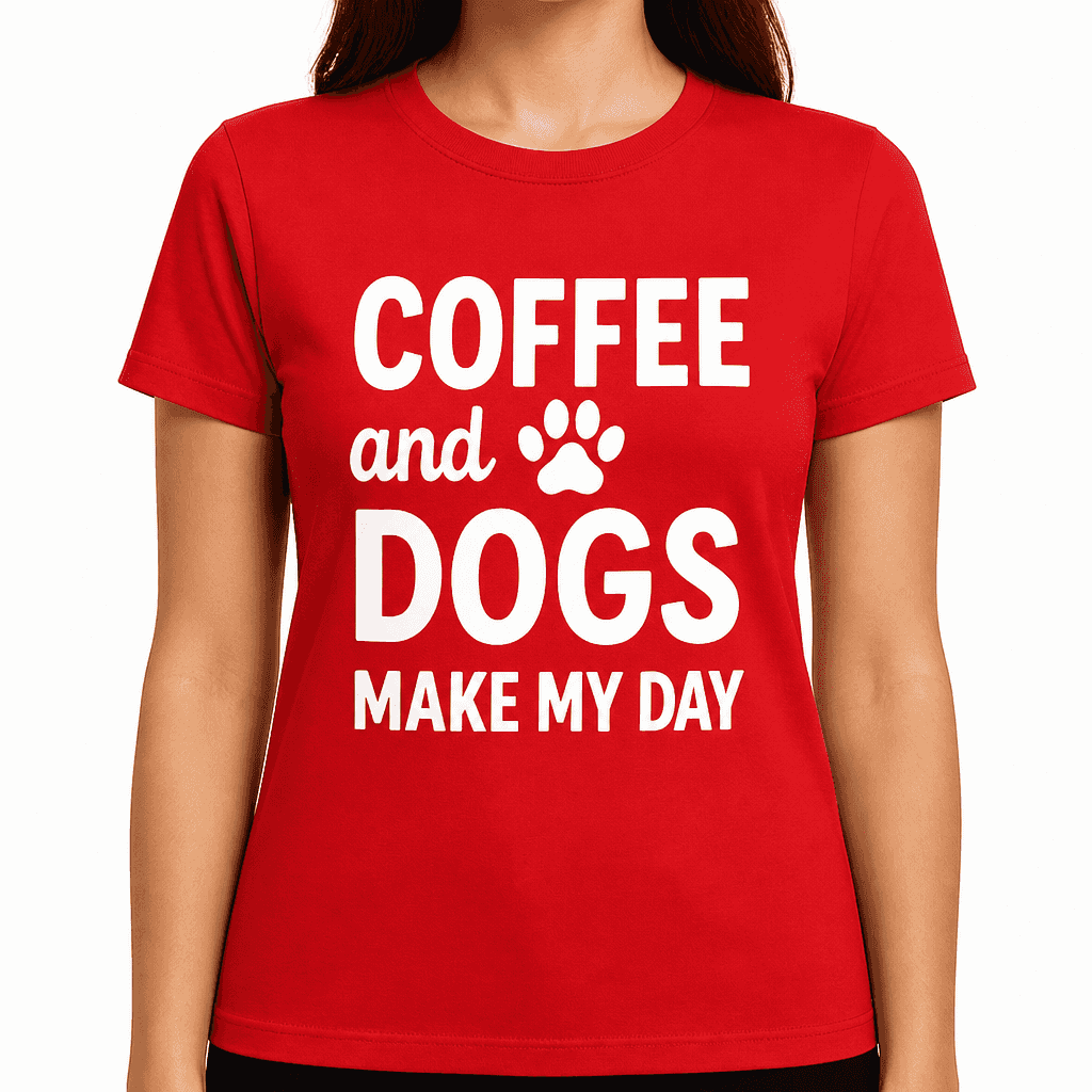 Coffee and Dogs Make My Day T-Shirt