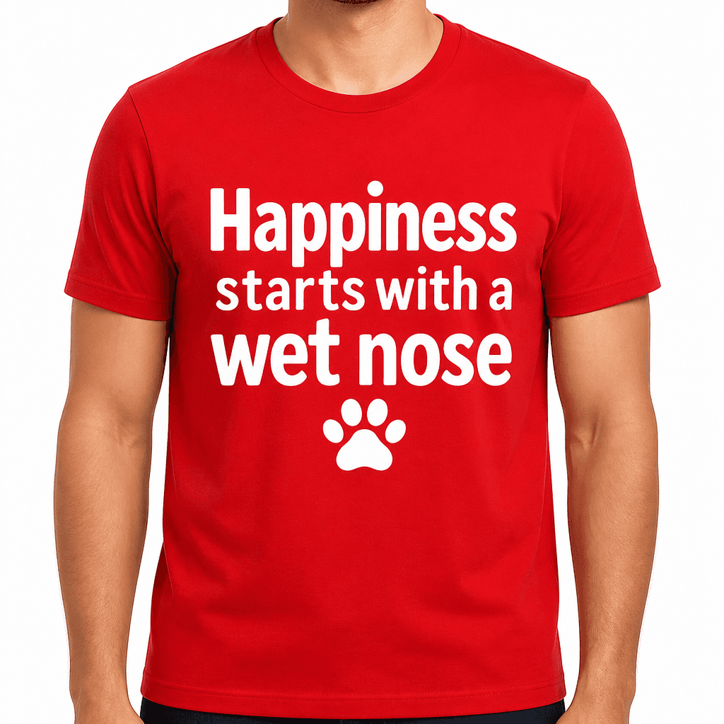 Happiness Starts With a Wet Nose T-Shirt