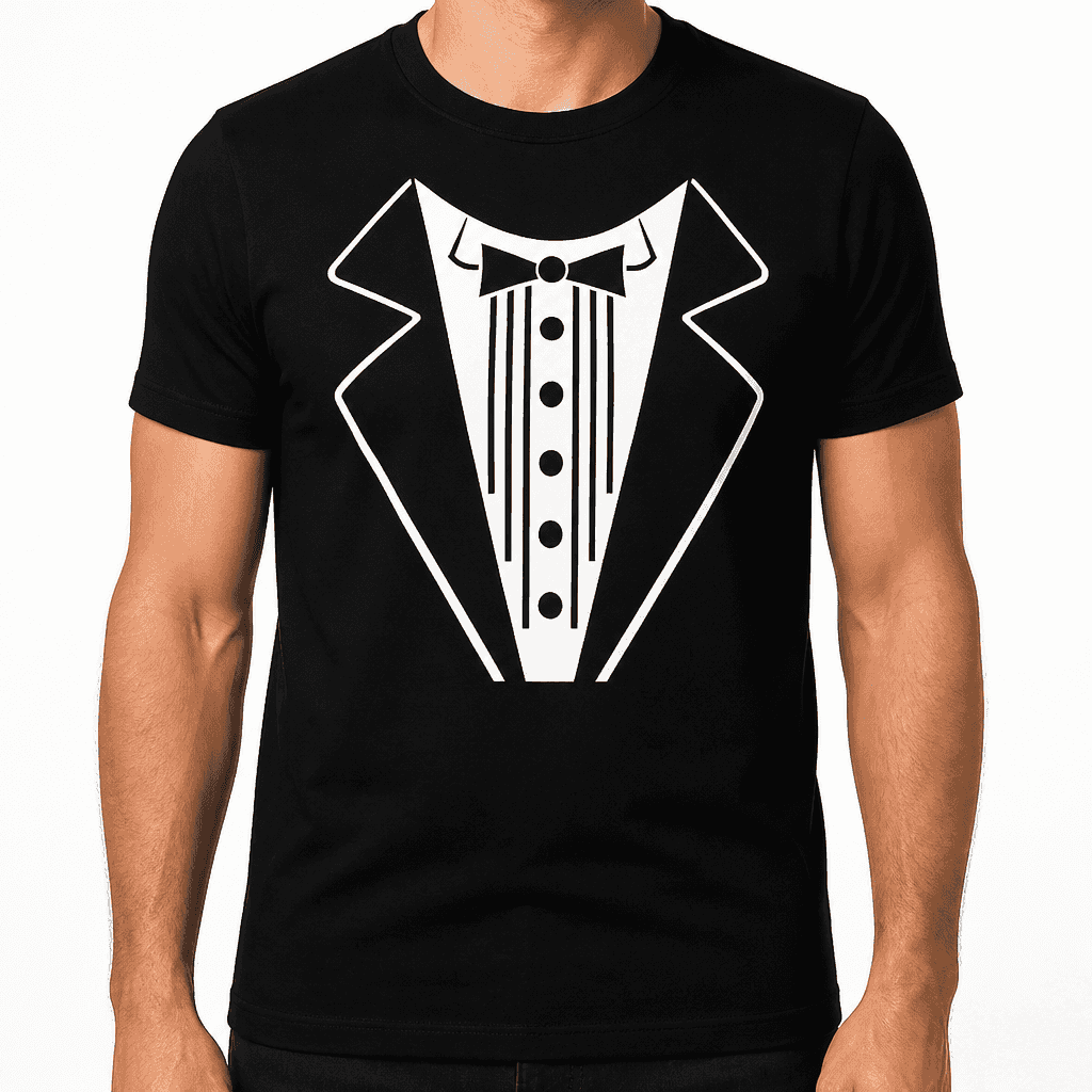 Tuxedo Look Tee Shirt Comfort - T-Shirt