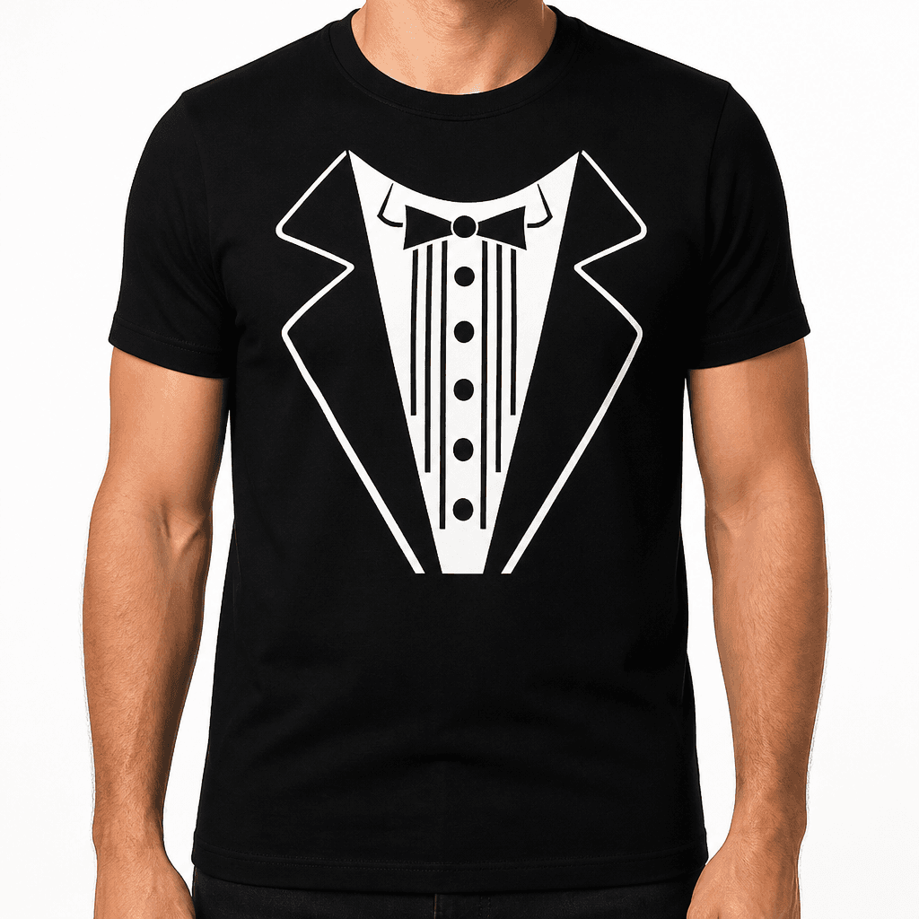 Tuxedo Look Tee Shirt Comfort - T-Shirt