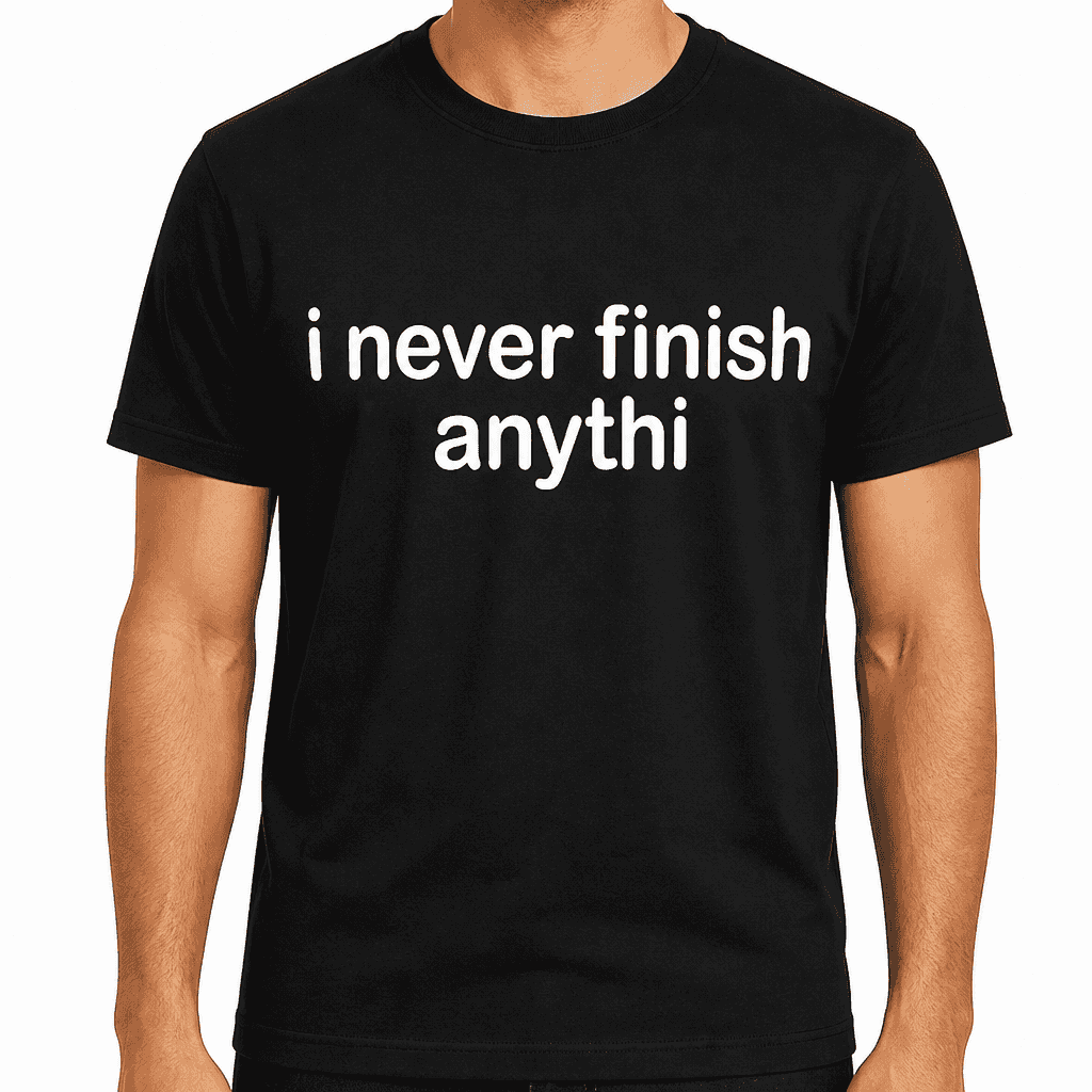 i never finish anythi - T-Shirt