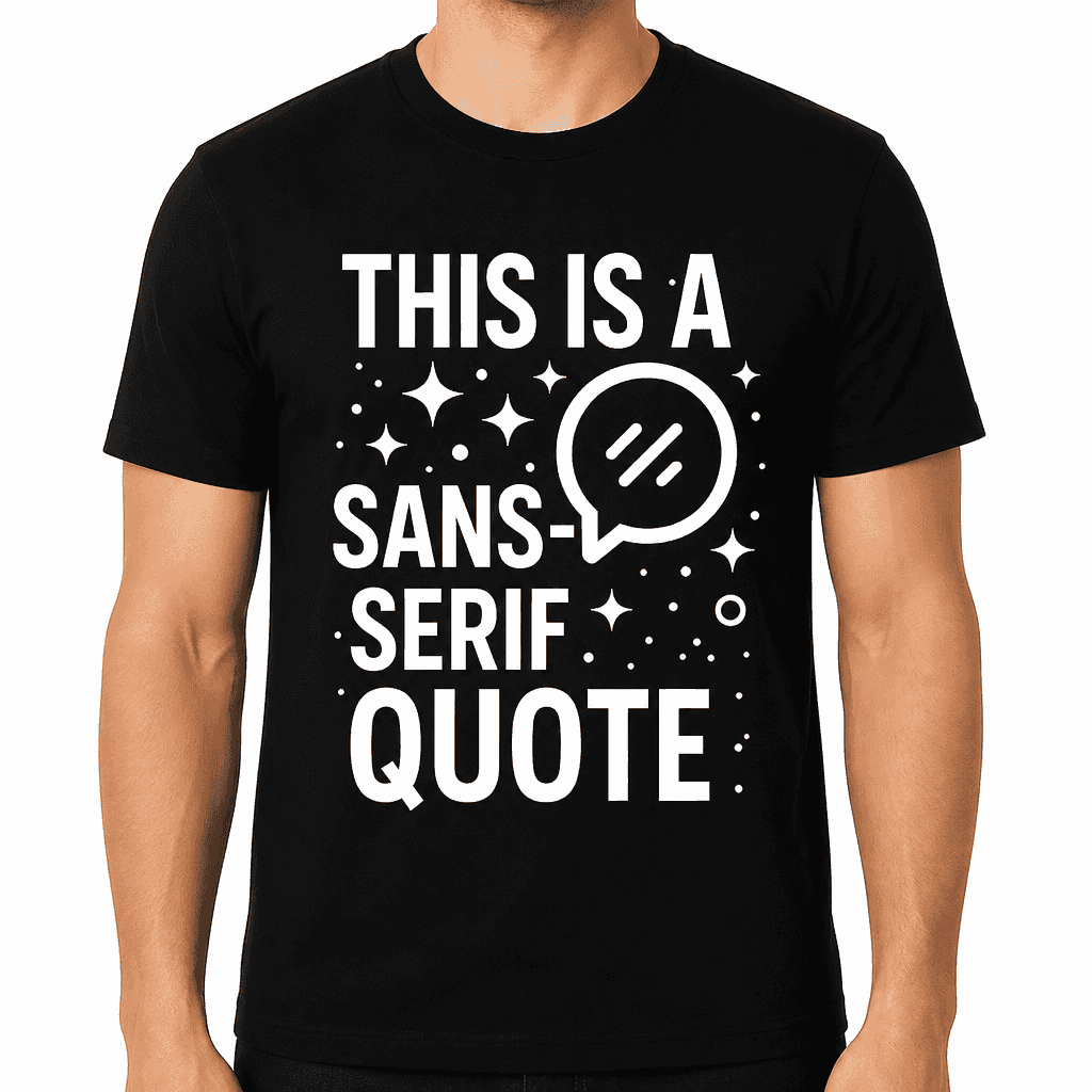 This Is a Sans-Serif Quote T-Shirt