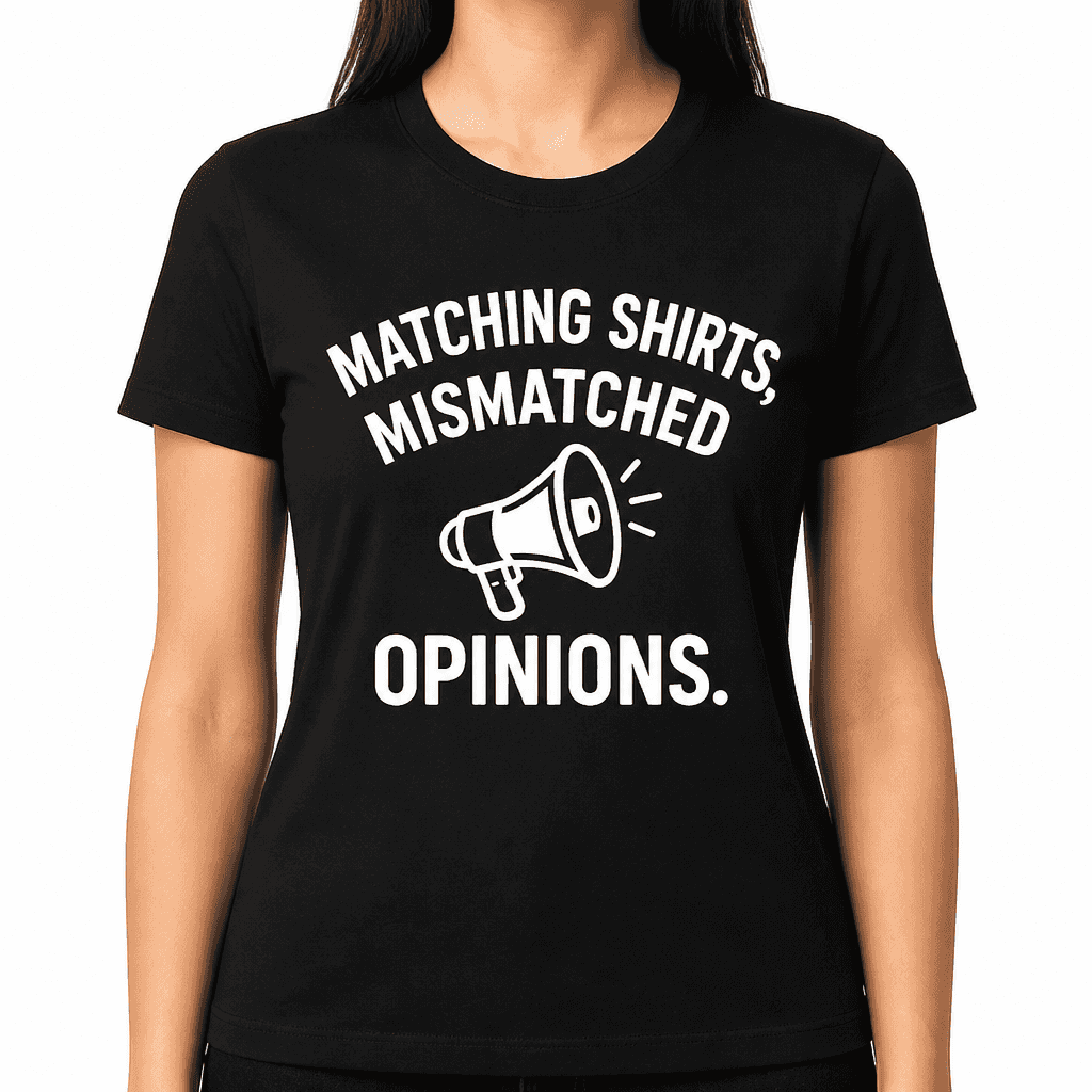 Matching Shirts, Mismatched Opinions Tee