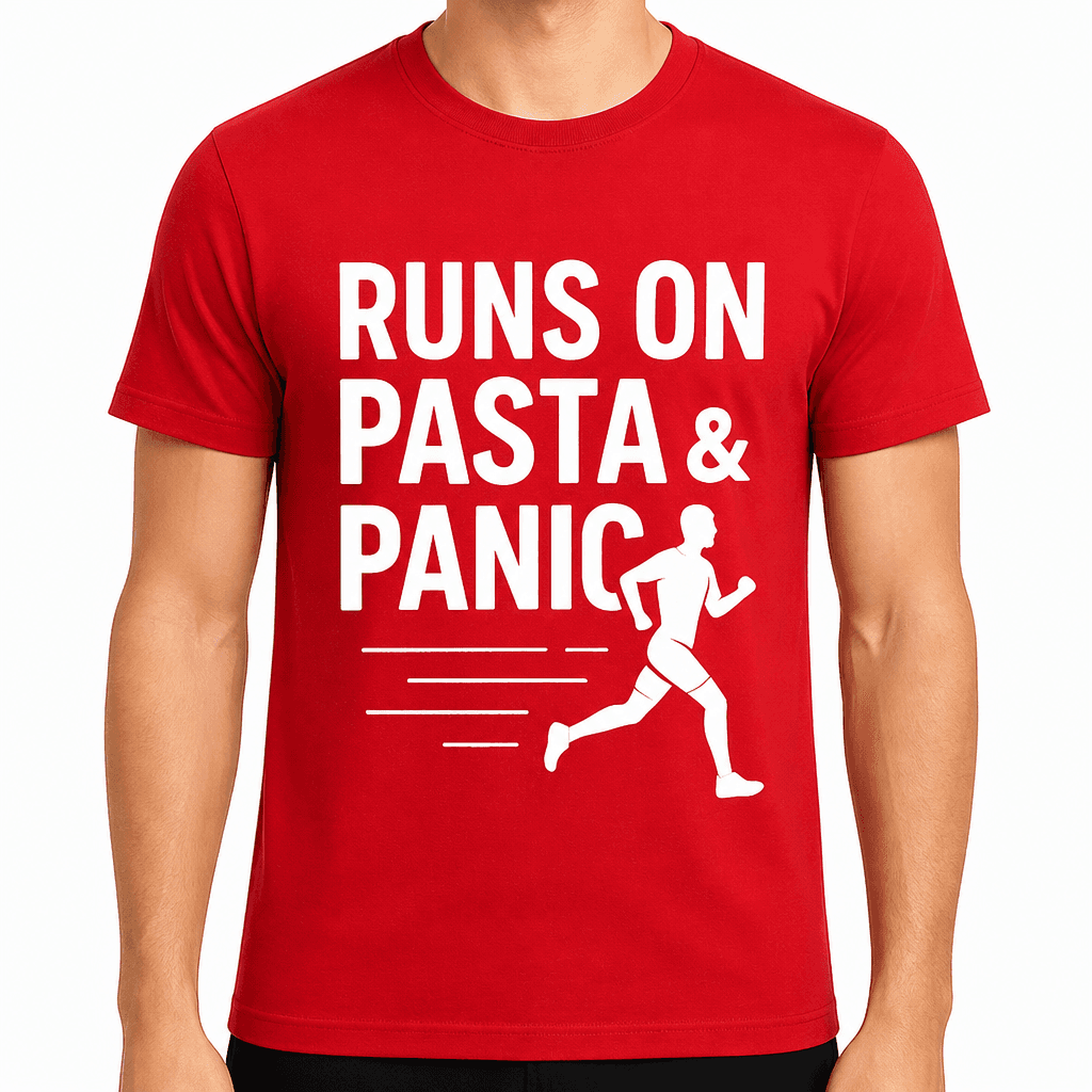 Runs on Pasta & Panic T-Shirt