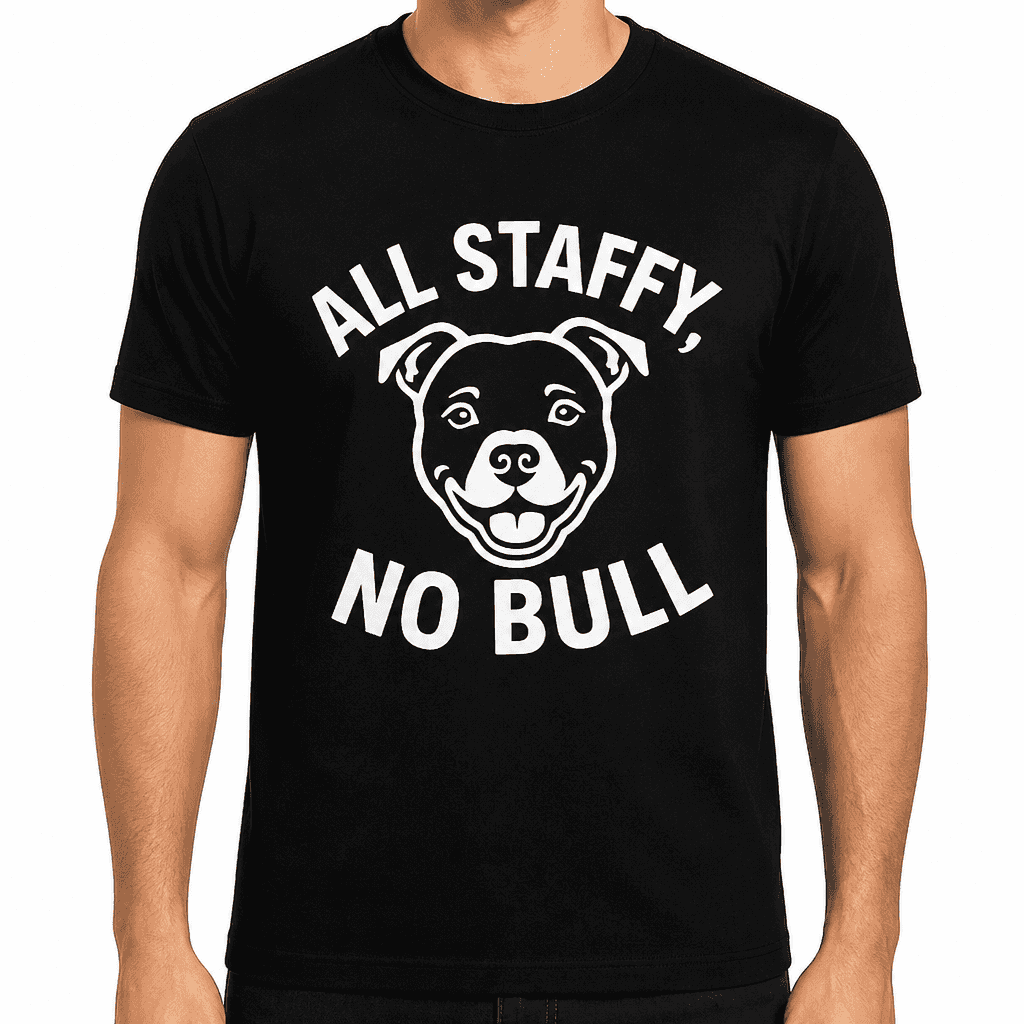 All Staffy, No Bull T-Shirt