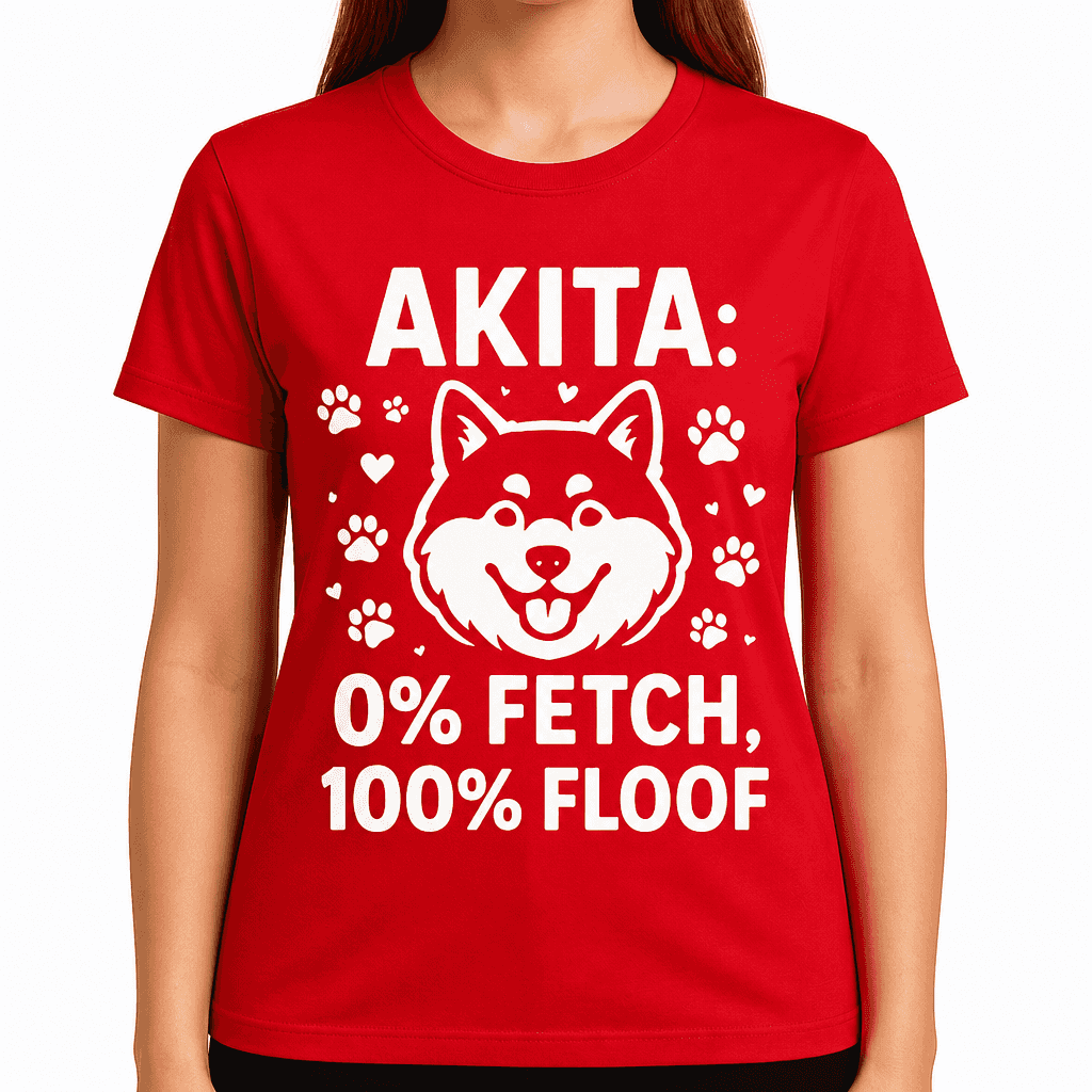 Akita: 0% Fetch, 100% Floof T-Shirt