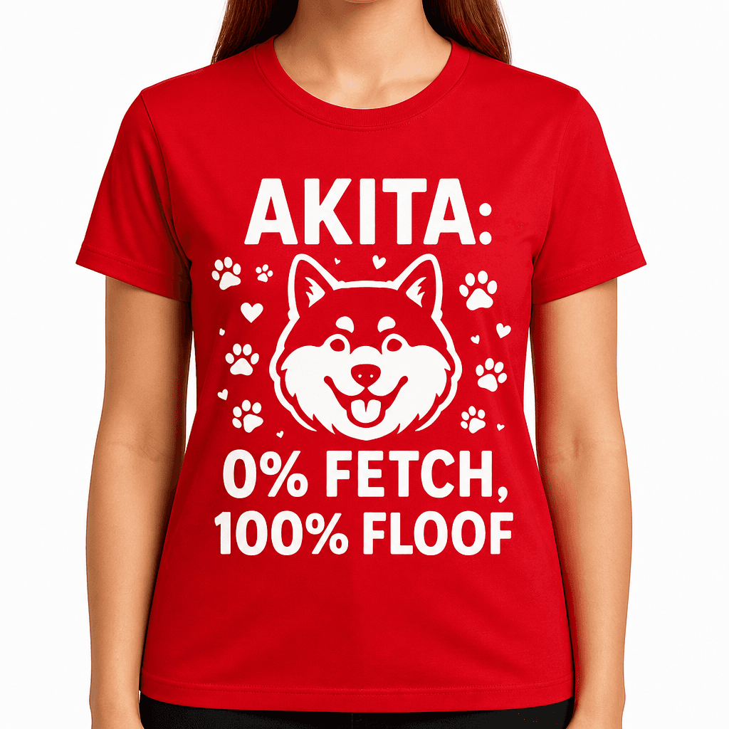 Akita: 0% Fetch, 100% Floof T-Shirt