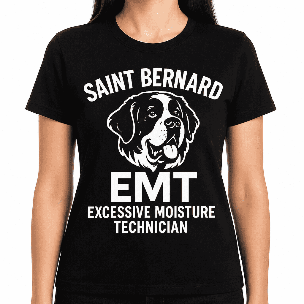 Saint Bernard EMT: Excessive Moisture Technician T-Shirt