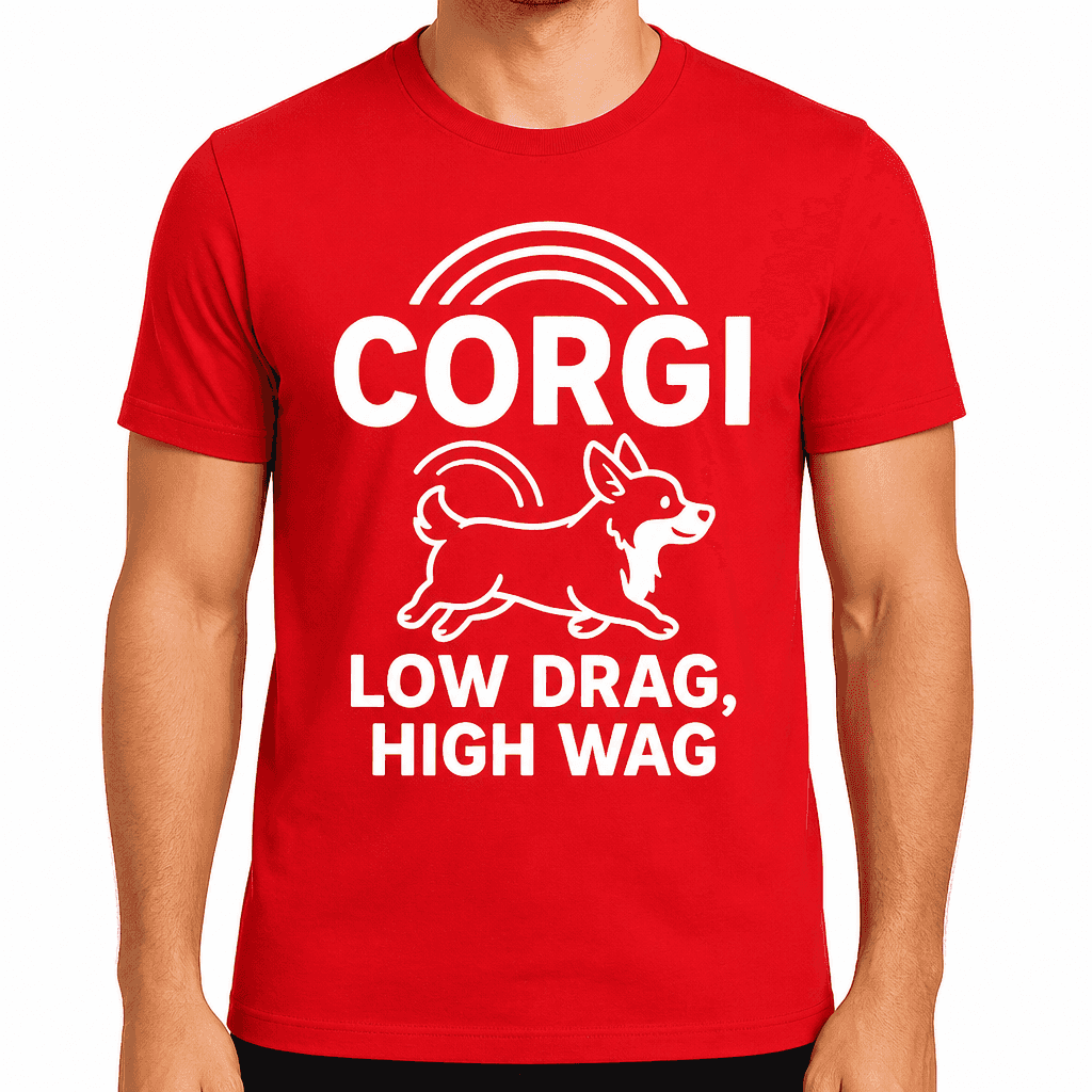 Corgi: Low Drag, High Wag T-Shirt