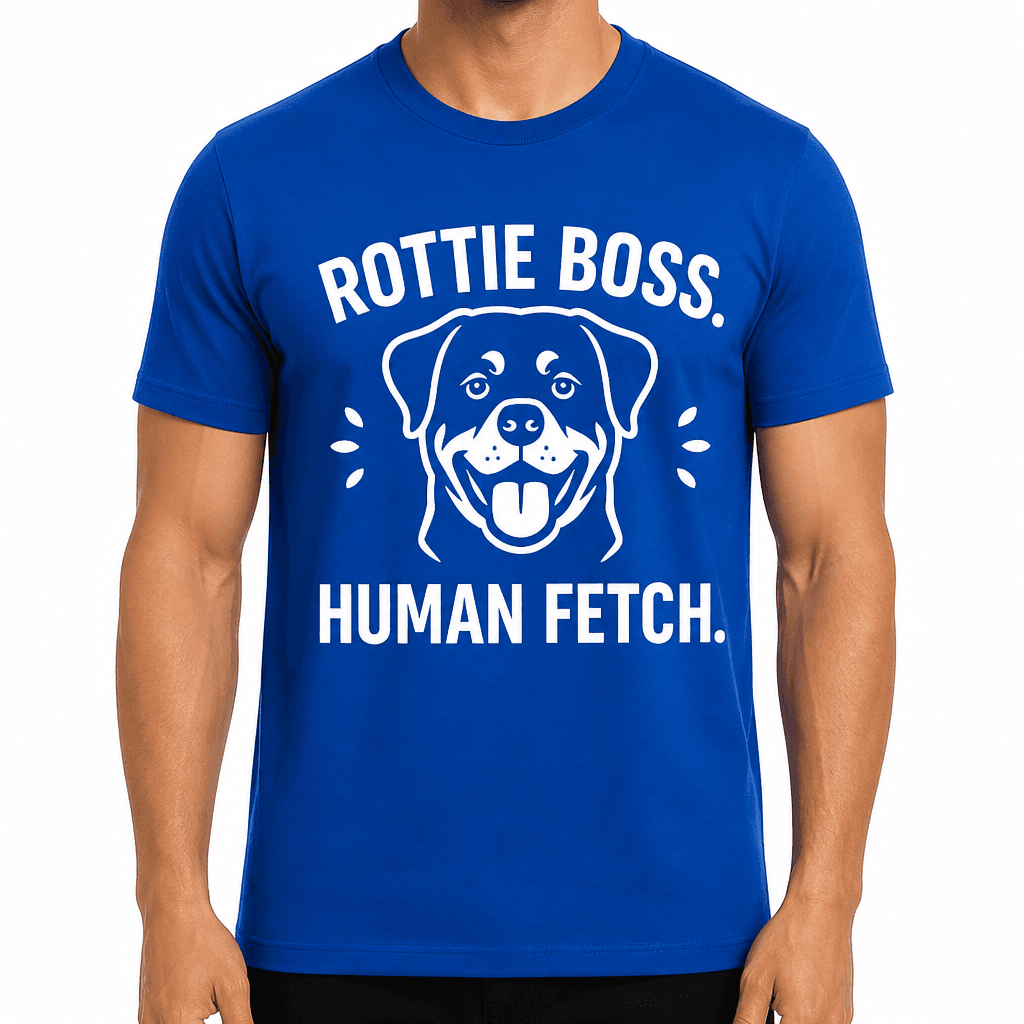 Rottie Boss. Human Fetch. T-Shirt