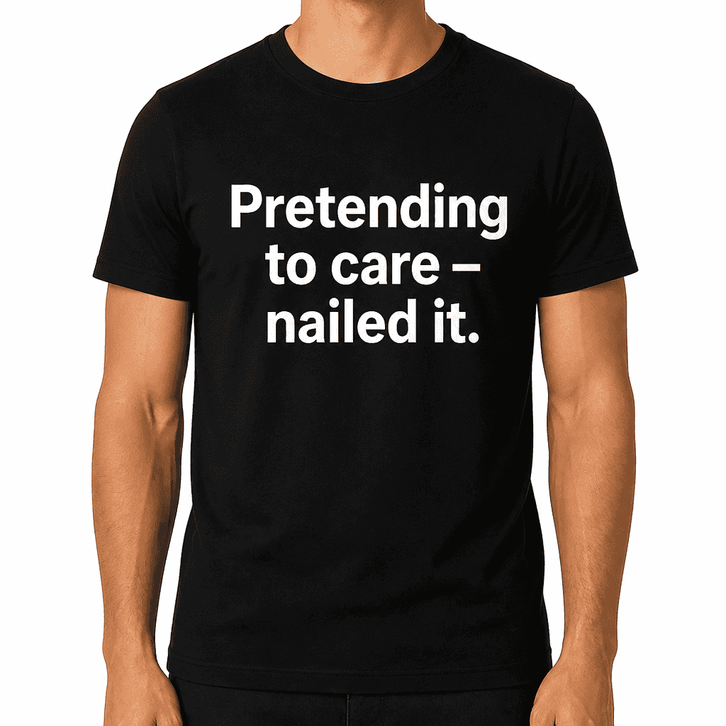 Pretending to Care β Nailed It T-Shirt