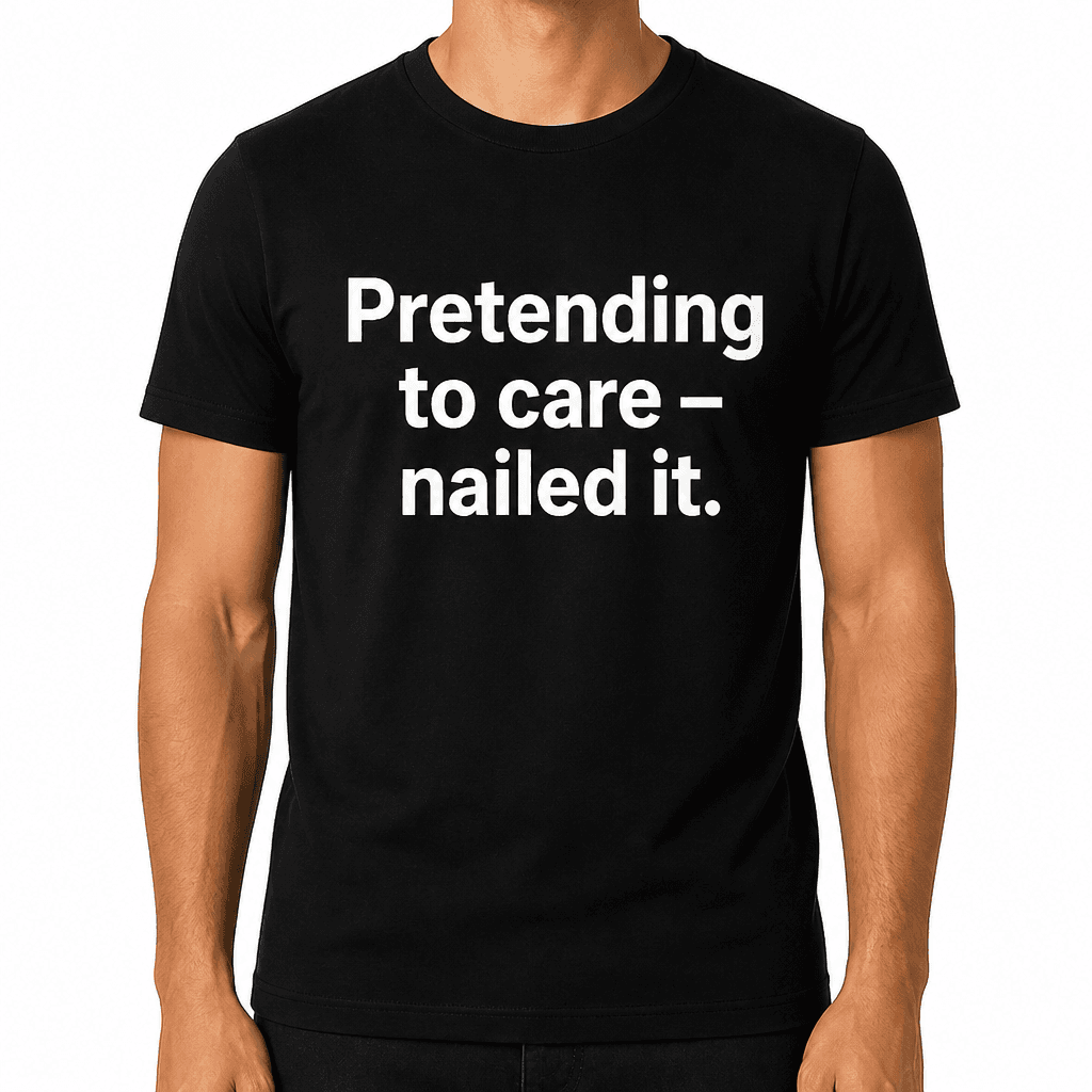 Pretending to Care — Nailed It T-Shirt