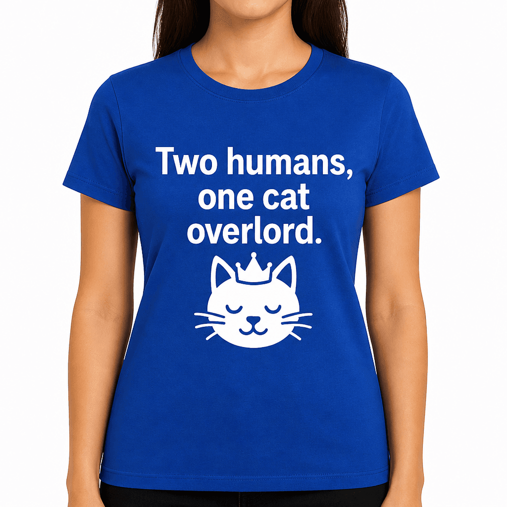 Two Humans, One Cat Overlord T-Shirt