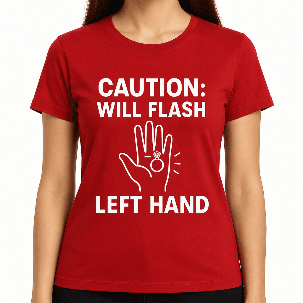Caution: Will Flash Left Hand T-Shirt