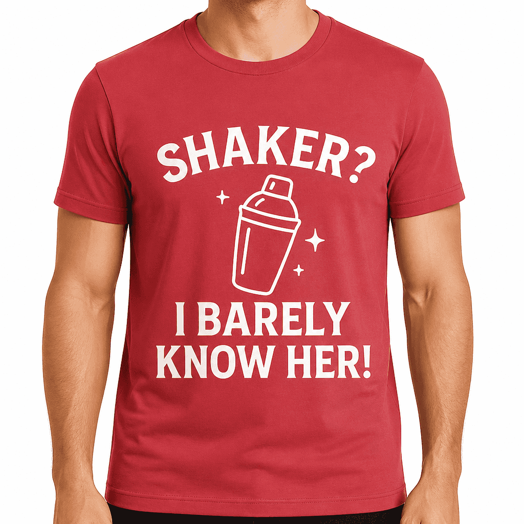 Shaker? I Barely Know Her! - Funny T-Shirt