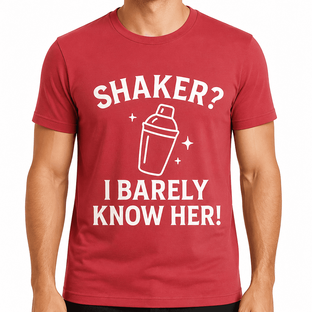 Shaker? I Barely Know Her! - Funny T-Shirt