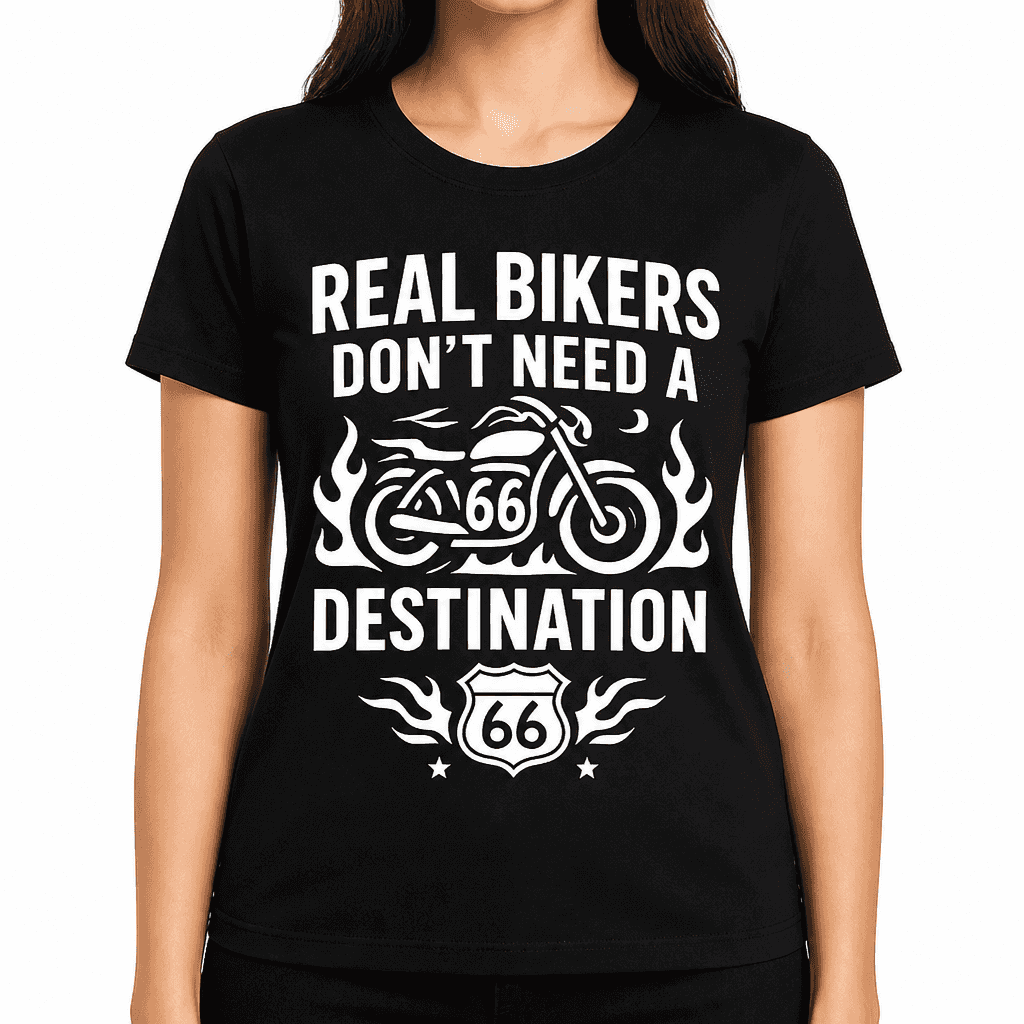 Real Bikers Donβt Need a Destination T-Shirt