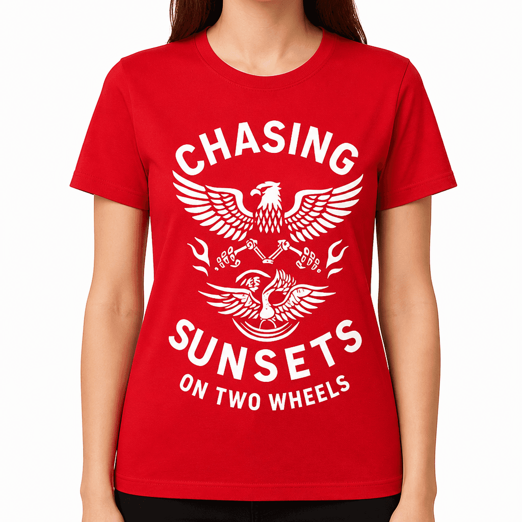 Chasing Sunsets on Two Wheels T-Shirt