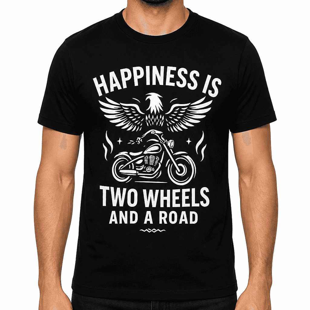 Happiness Is Two Wheels and a Road T-Shirt