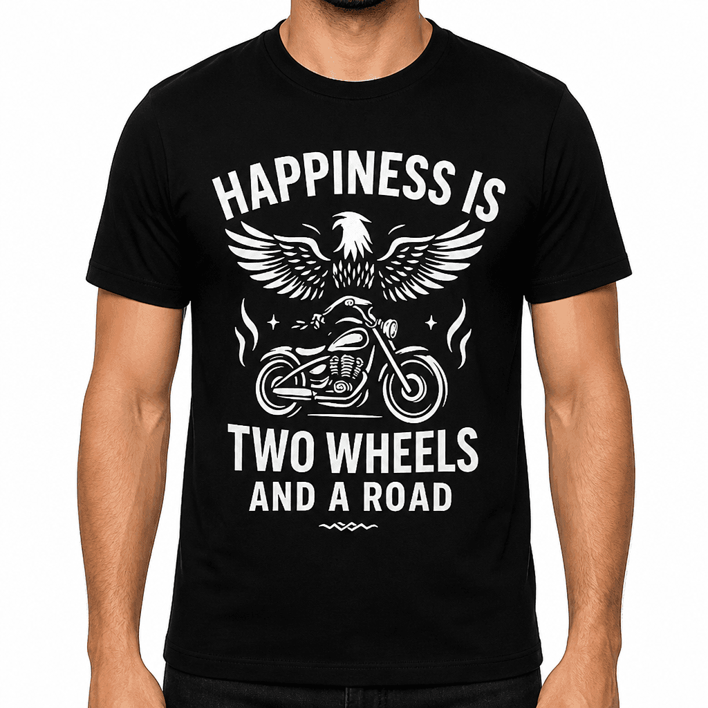 Happiness Is Two Wheels and a Road T-Shirt